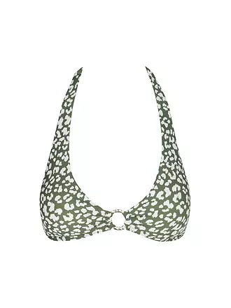 DARLING HARBOUR | Haut de bikini à col halter pour femmes | olive